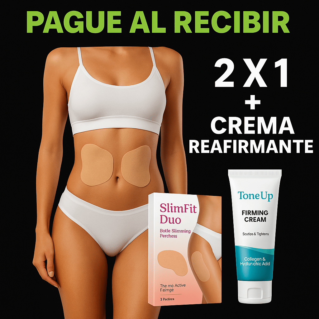 🍎SLIM FIT DUO: PARCHES QUEMADORES DE GRASA + CREMA REAFIRMANTE